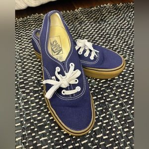 Vans Platform Navy/Gum Authentic Sneakers 7.5W